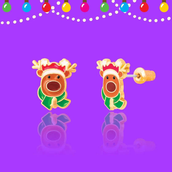 Christmas Reindeer Magic Cutie Stud Earrings - Magnolia BabyEarrings