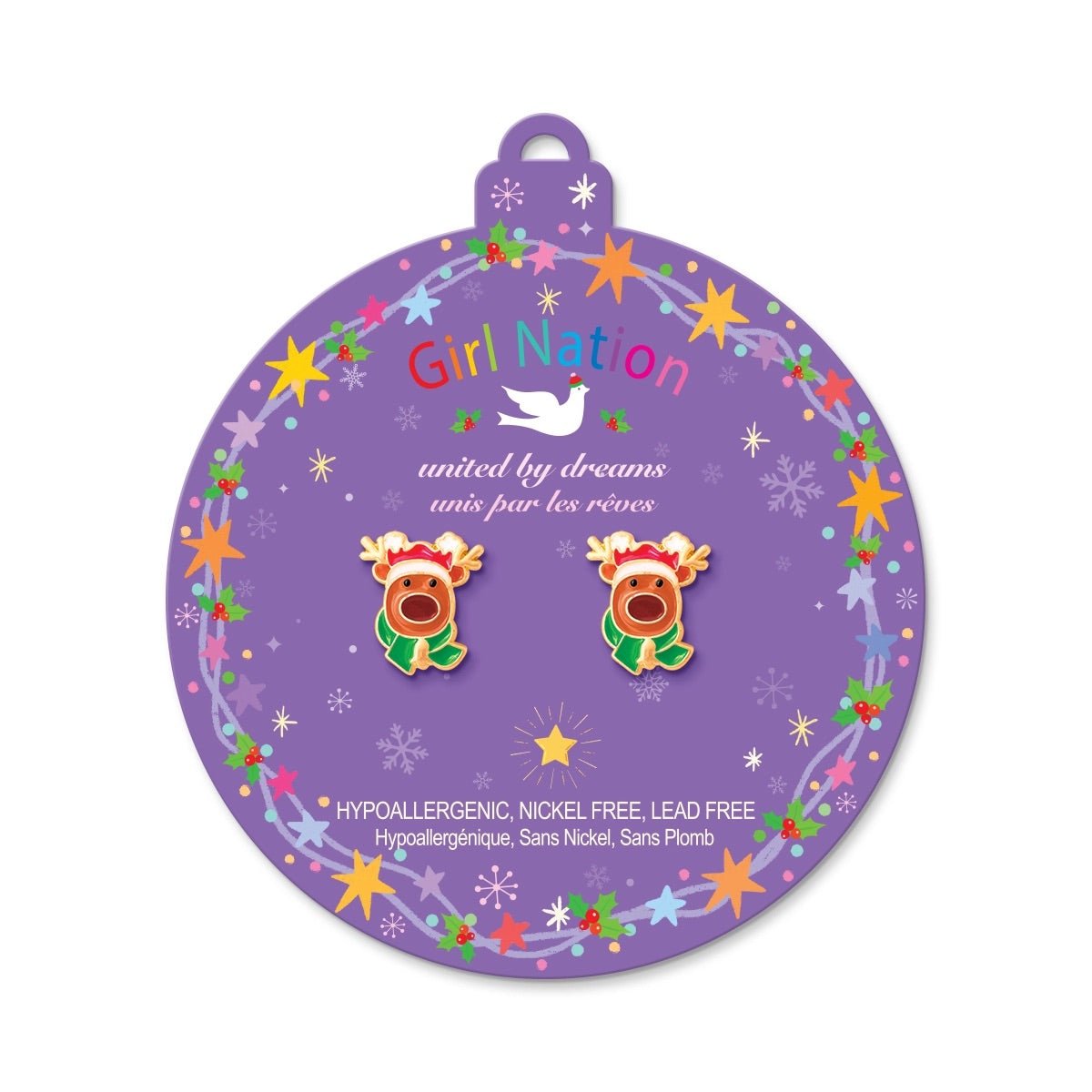 Christmas Reindeer Magic Cutie Stud Earrings - Magnolia BabyEarrings