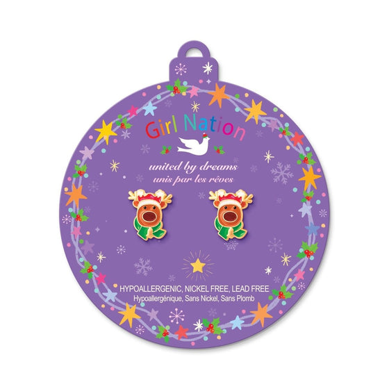 Christmas Reindeer Magic Cutie Stud Earrings - Magnolia BabyEarrings