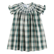  Christmas Tartan Bishop Smocked Dress - Magnolia BabyDress