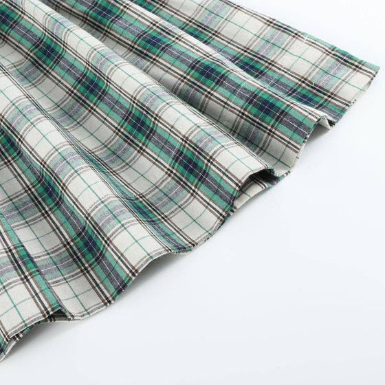 Christmas Tartan Bishop Smocked Dress - Magnolia BabyDress