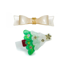  Christmas Tree + Bow Alligator Clips - Magnolia BabyHair Clips
