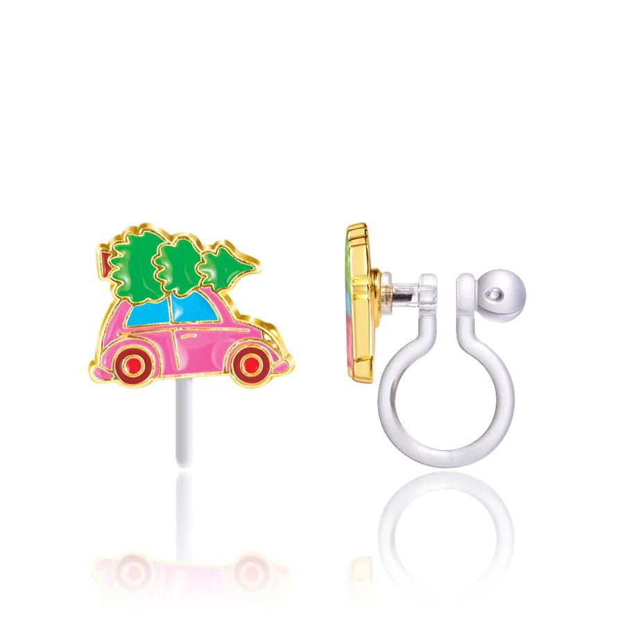 Christmas Tree Shopping Cutie Clip - on Earrings - Magnolia BabyEarrings