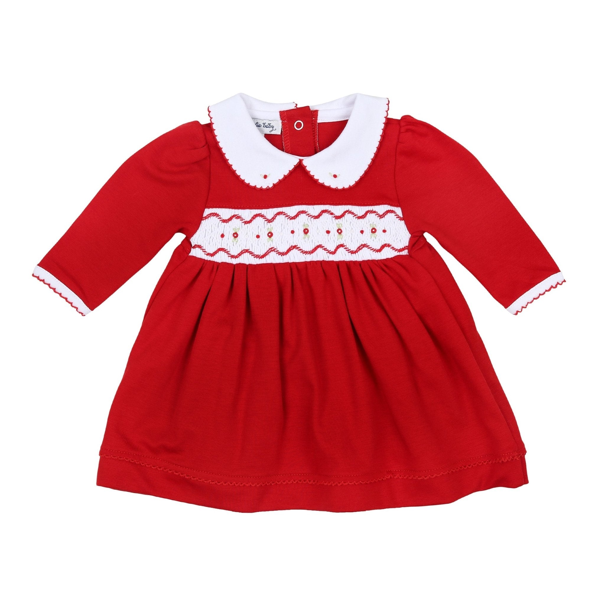 Clara and Caden Smocked Long Sleeve Dress - Magnolia BabyDress