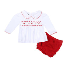  Clara and Caden Smocked Ruffle Long Sleeve Diaper Cover Set - Magnolia BabyDiaper Cover