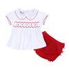 Clara and Caden Smocked Ruffle Short Sleeve Diaper Cover SetBaby & Todller - Magnolia BabyDiaper Cover