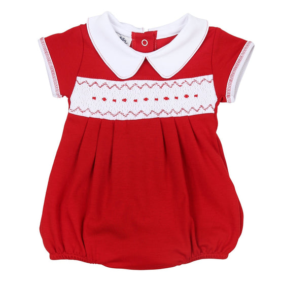 Clara and Caden Smocked Short Sleeve Boy Bubble - Magnolia BabyBubble