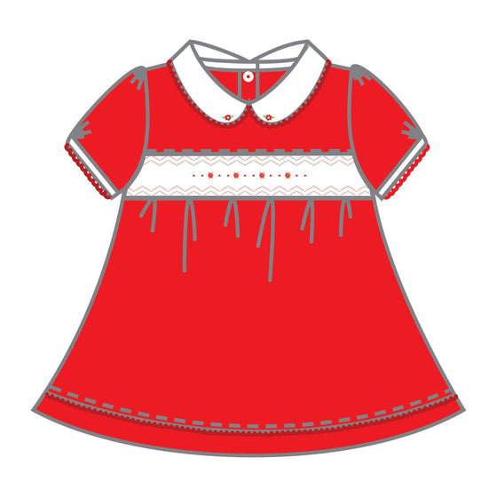 Clara and Caden Smocked Short Sleeve Dress - Magnolia BabyDress