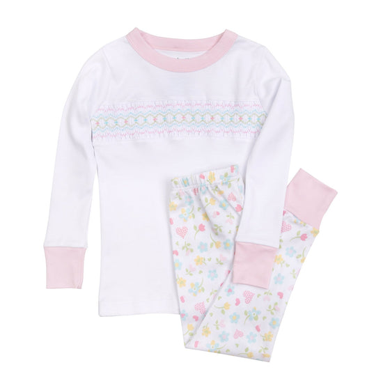 Clara's Classics Smocked Long Pajamas - Magnolia BabyLong Pajamas