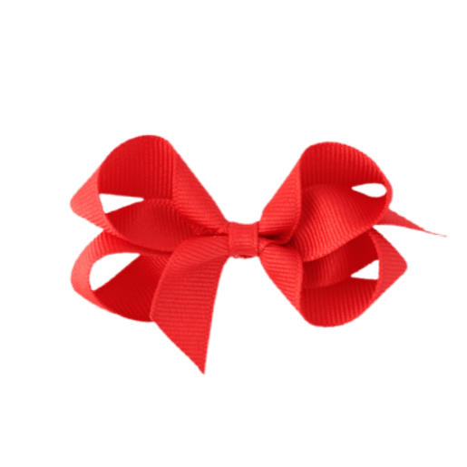 Classic Grosgrain Bow on Clip - 3" Red - Magnolia BabyHair Clip