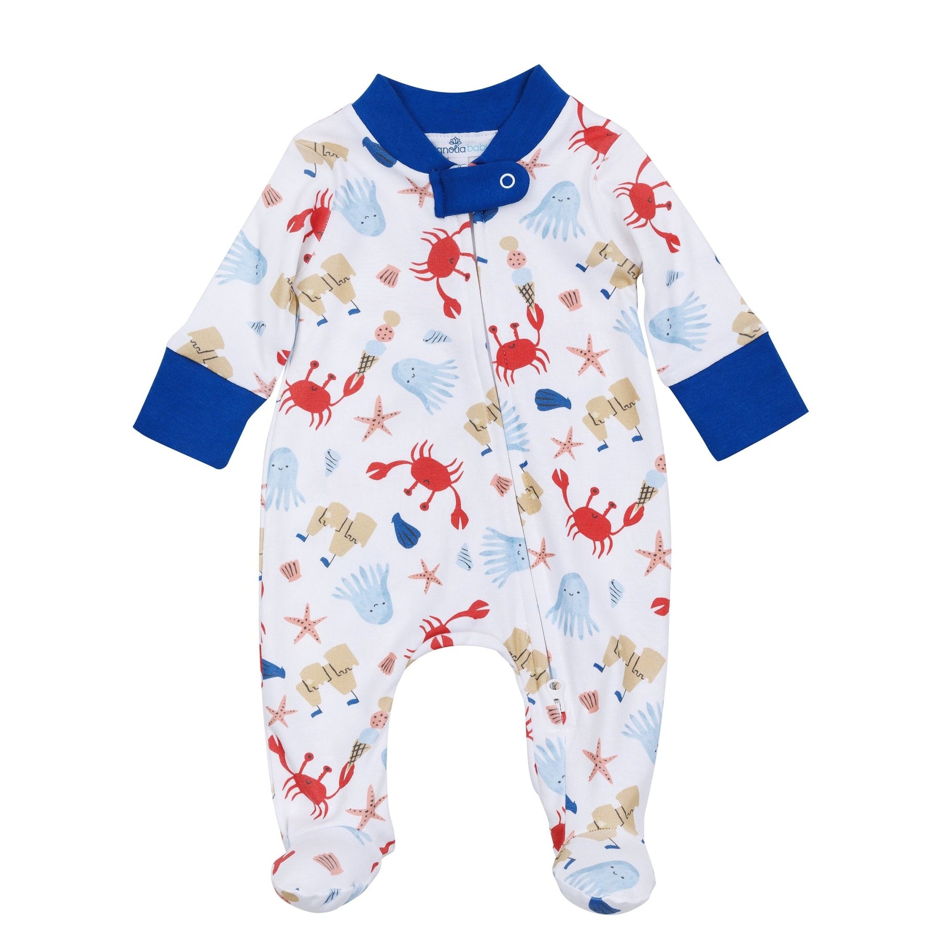 Coastal Cutie Zip Footie - Magnolia BabyFootie