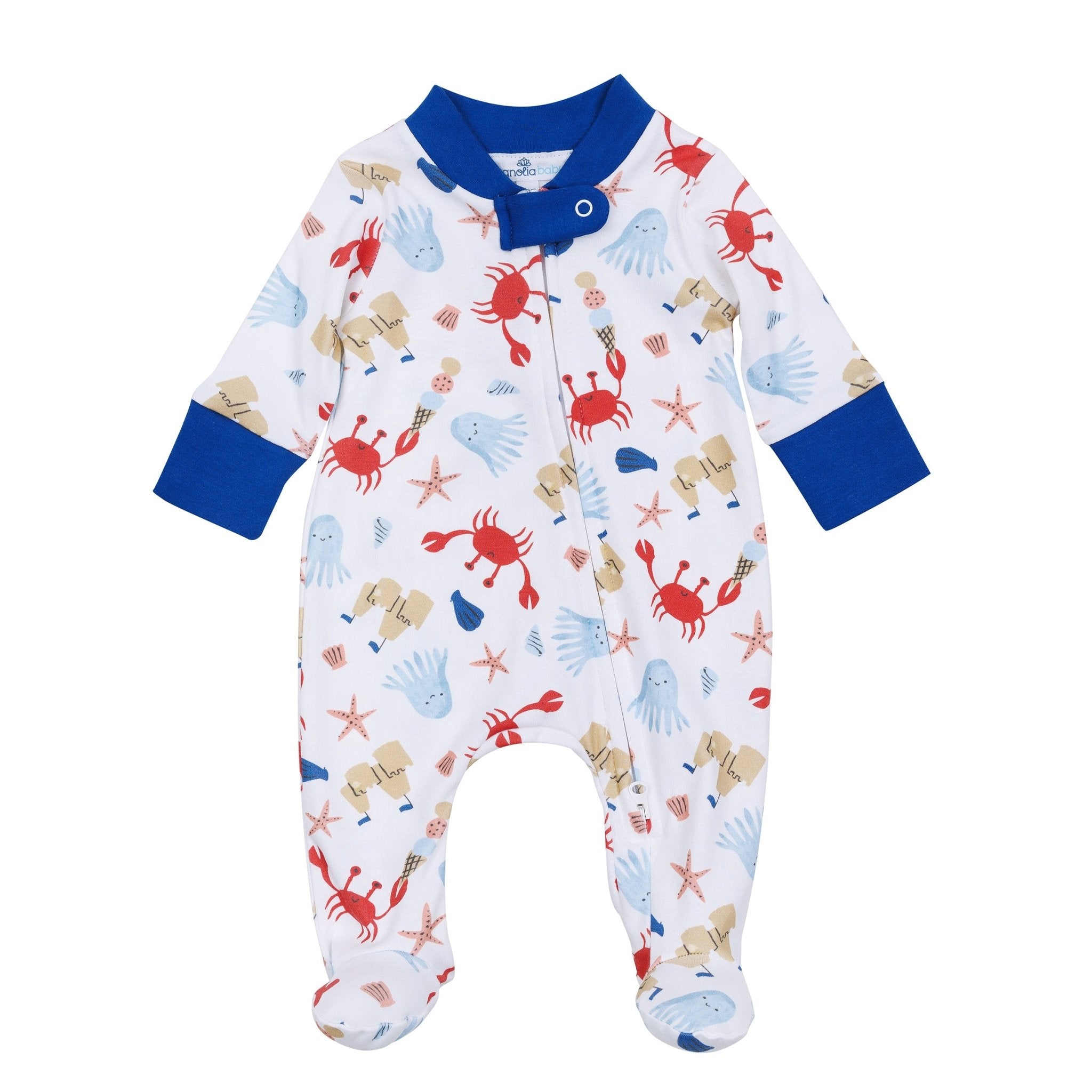 Coastal Cutie Zip Footie - Magnolia BabyFootie