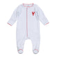 a coastal lobster pima hand embroidered footie by magnolia baby-product-shot