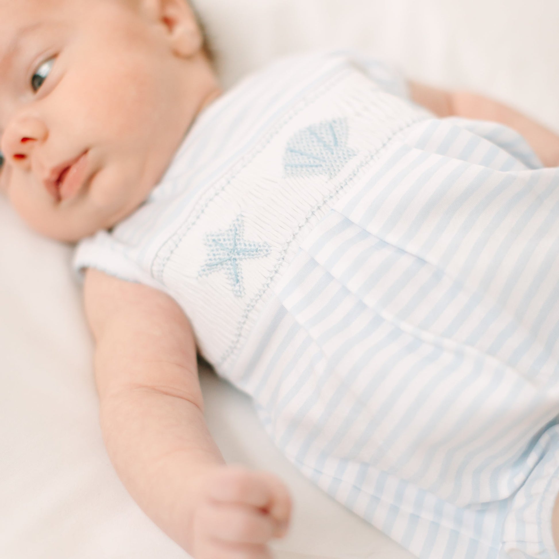 Magnolia Baby_Coastal Treasures Smocked Bubble - Light Blue_5