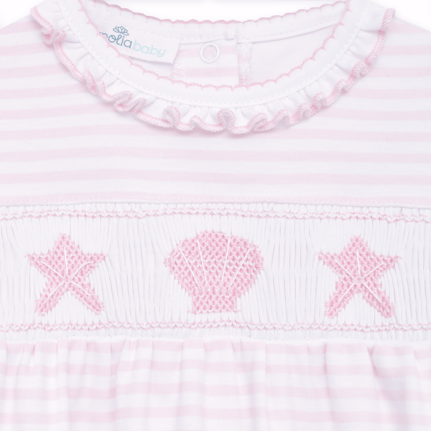 Magnolia Baby_Coastal Treasures Smocked Bubble - Pink_7