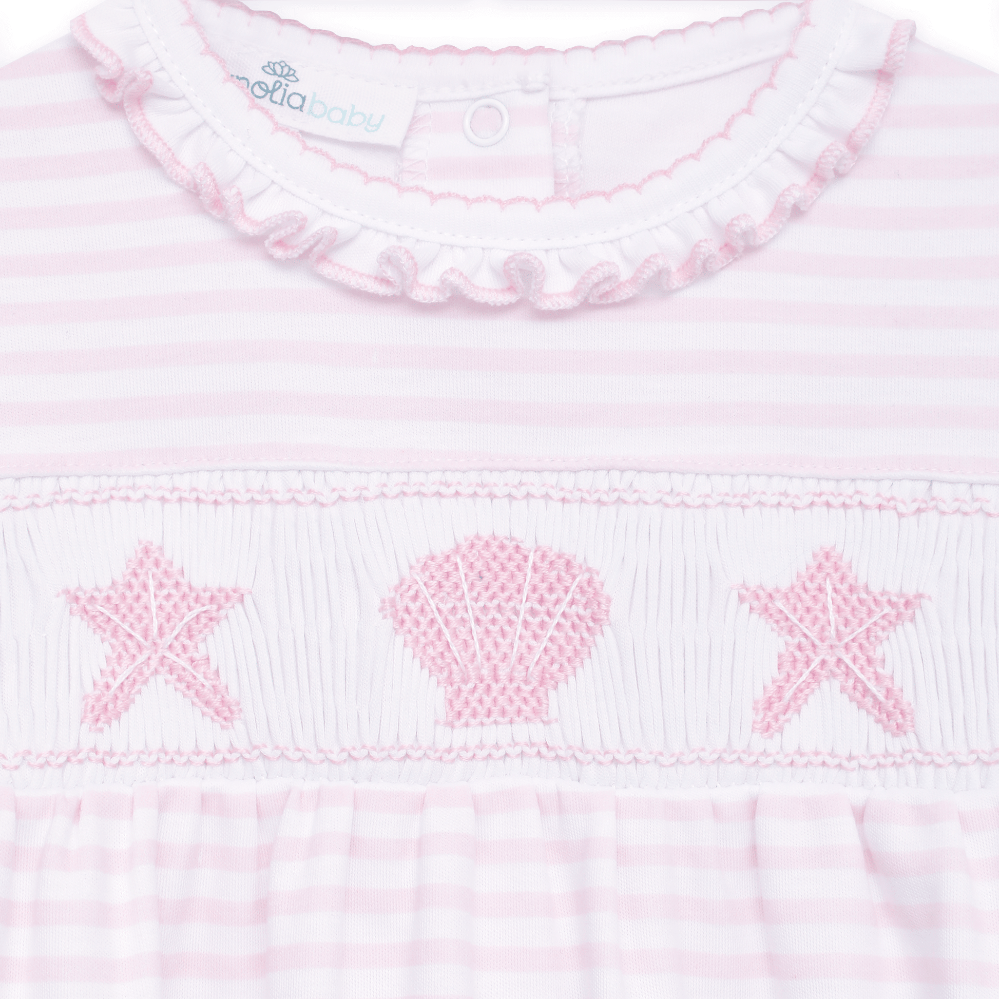 Magnolia Baby_Coastal Treasures Smocked Bubble - Pink_7