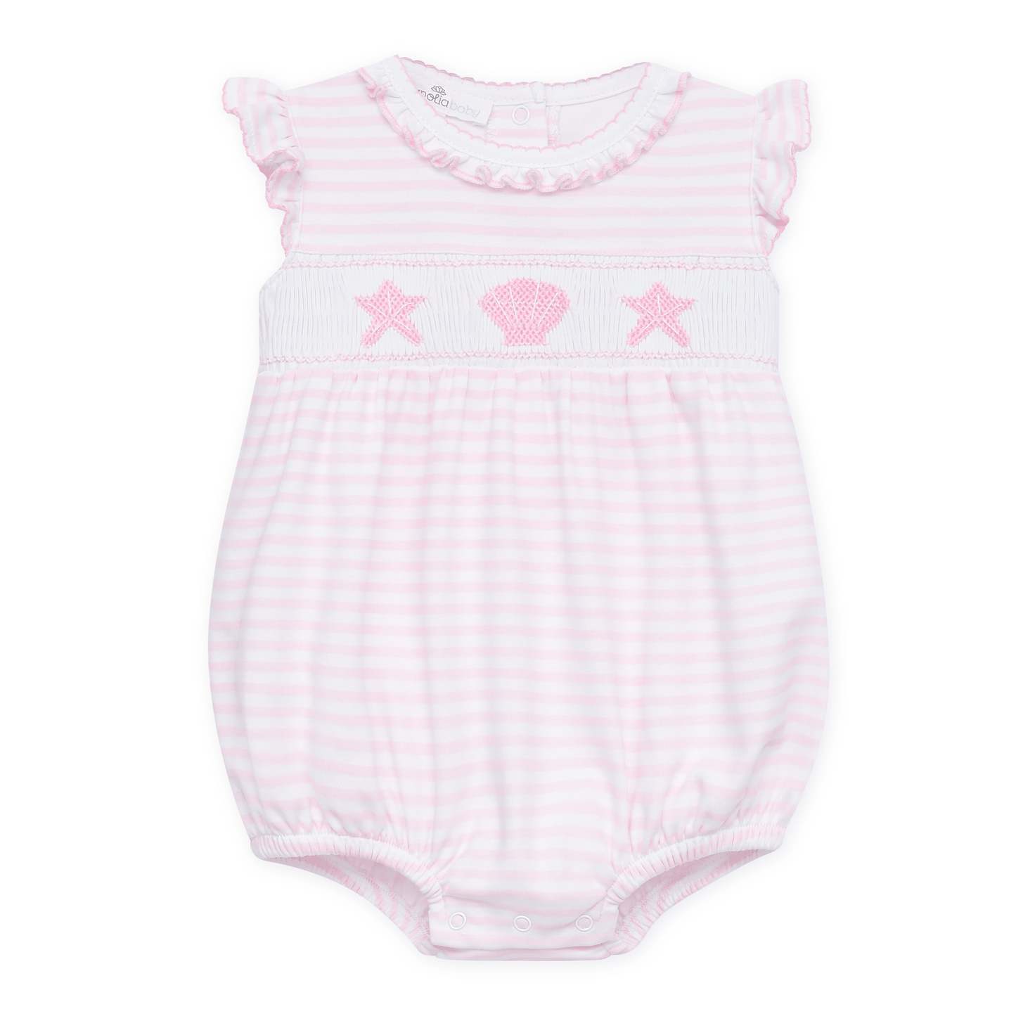 Magnolia Baby_Coastal Treasures Smocked Bubble - Pink_5