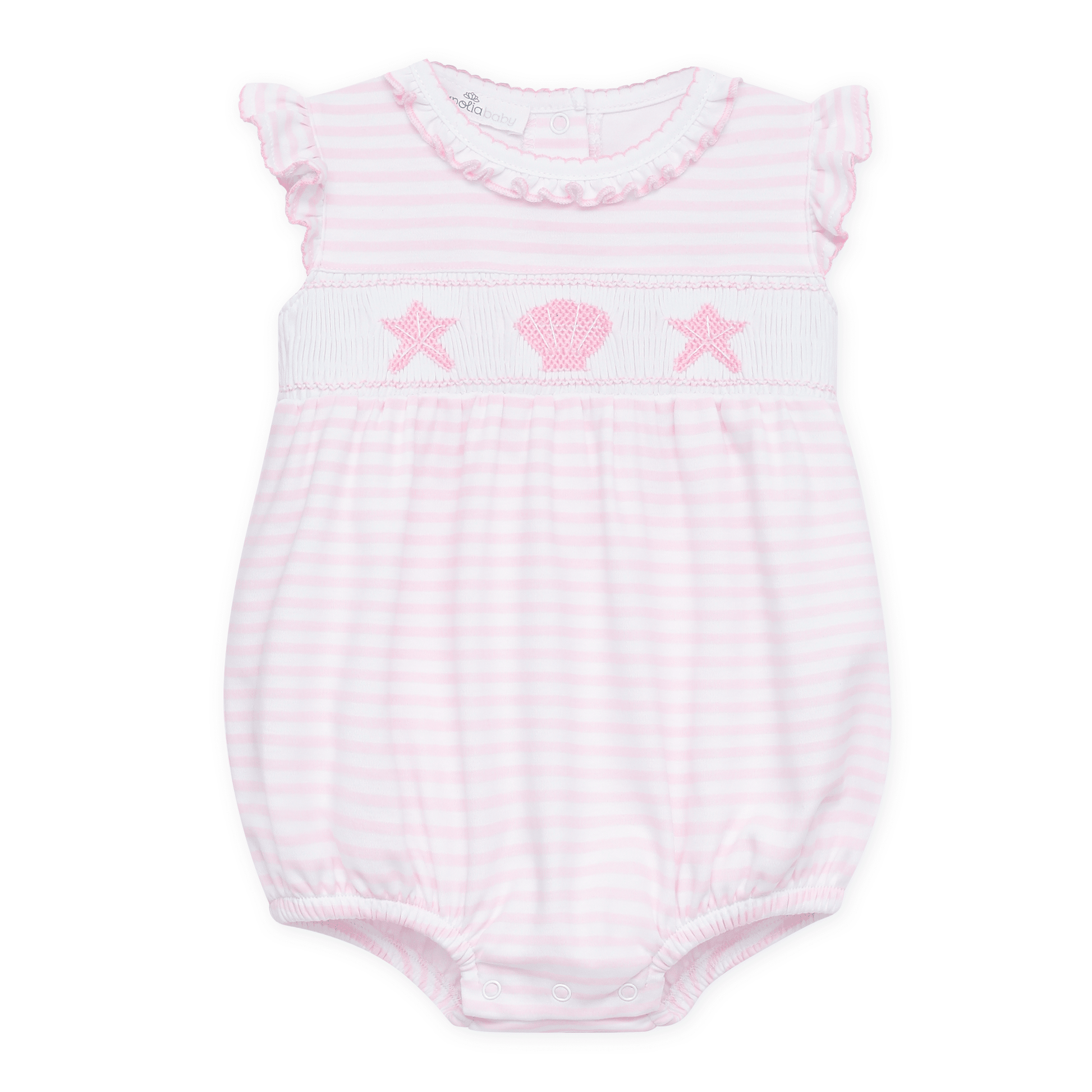 Magnolia Baby_Coastal Treasures Smocked Bubble - Pink_5
