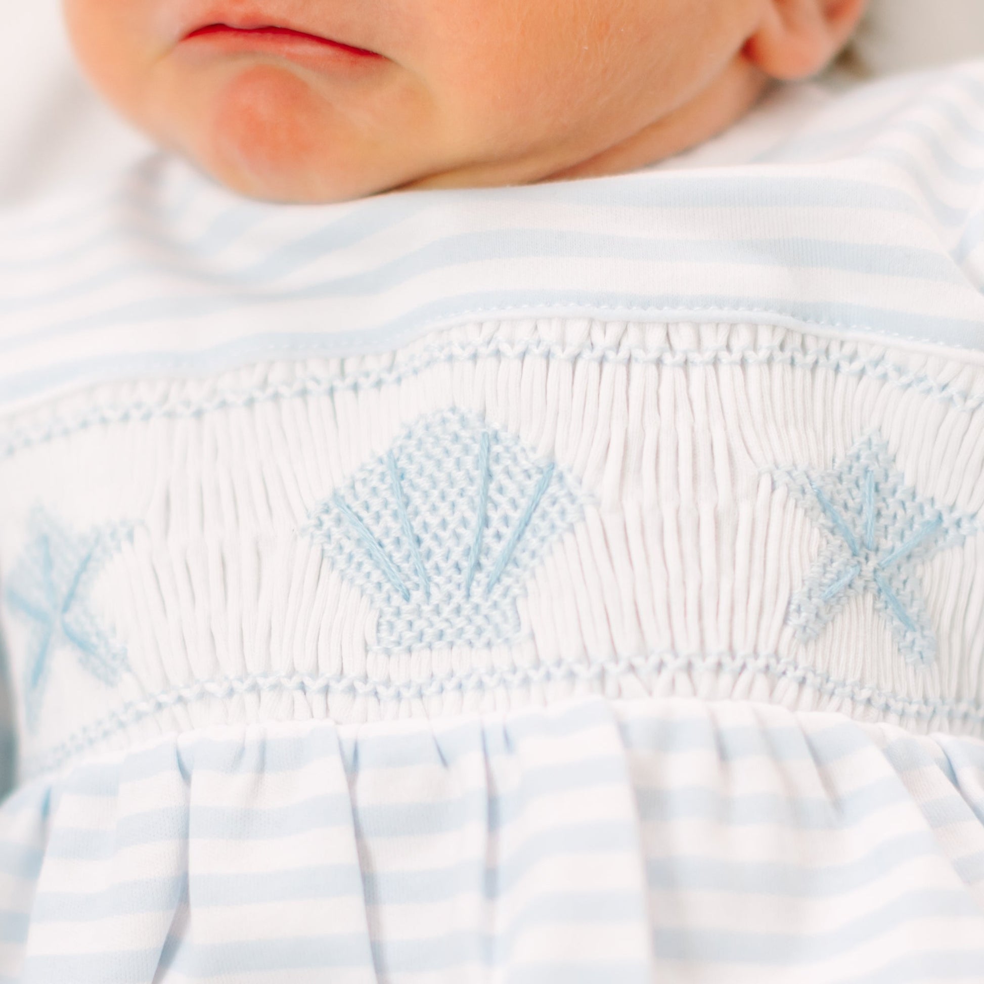 Magnolia Baby_Coastal Treasures Smocked Footie - Light Blue_2