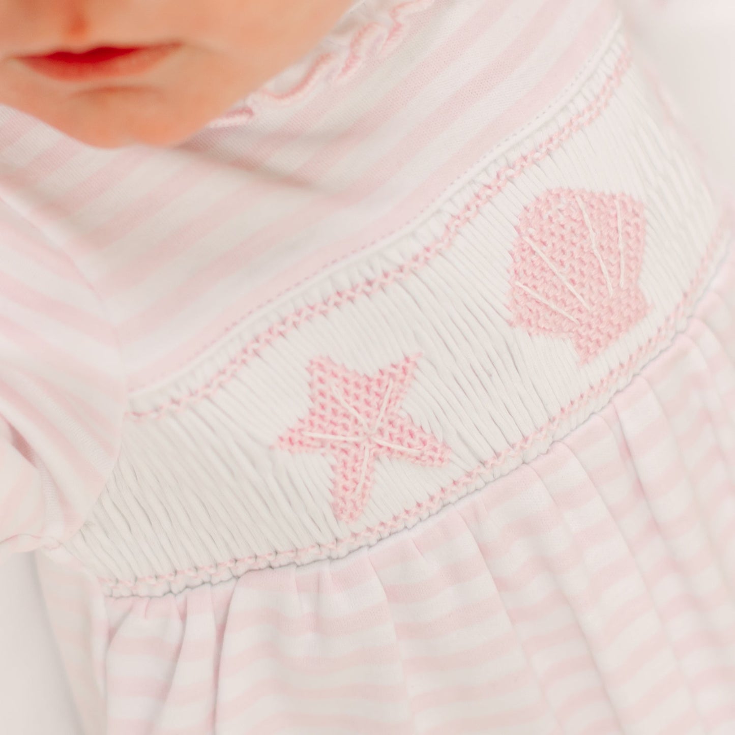 Magnolia Baby_Coastal Treasures Smocked Footie - Pink_3