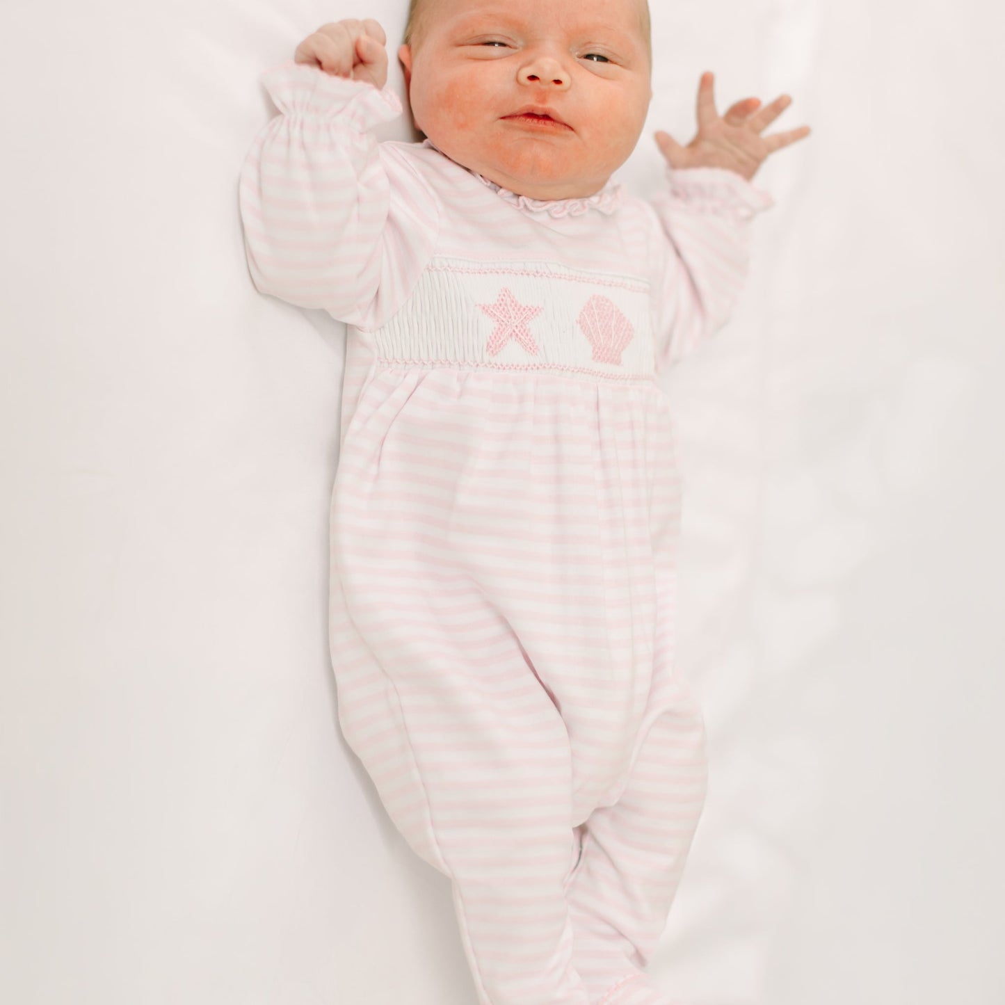 Magnolia Baby_Coastal Treasures Smocked Footie - Pink_2