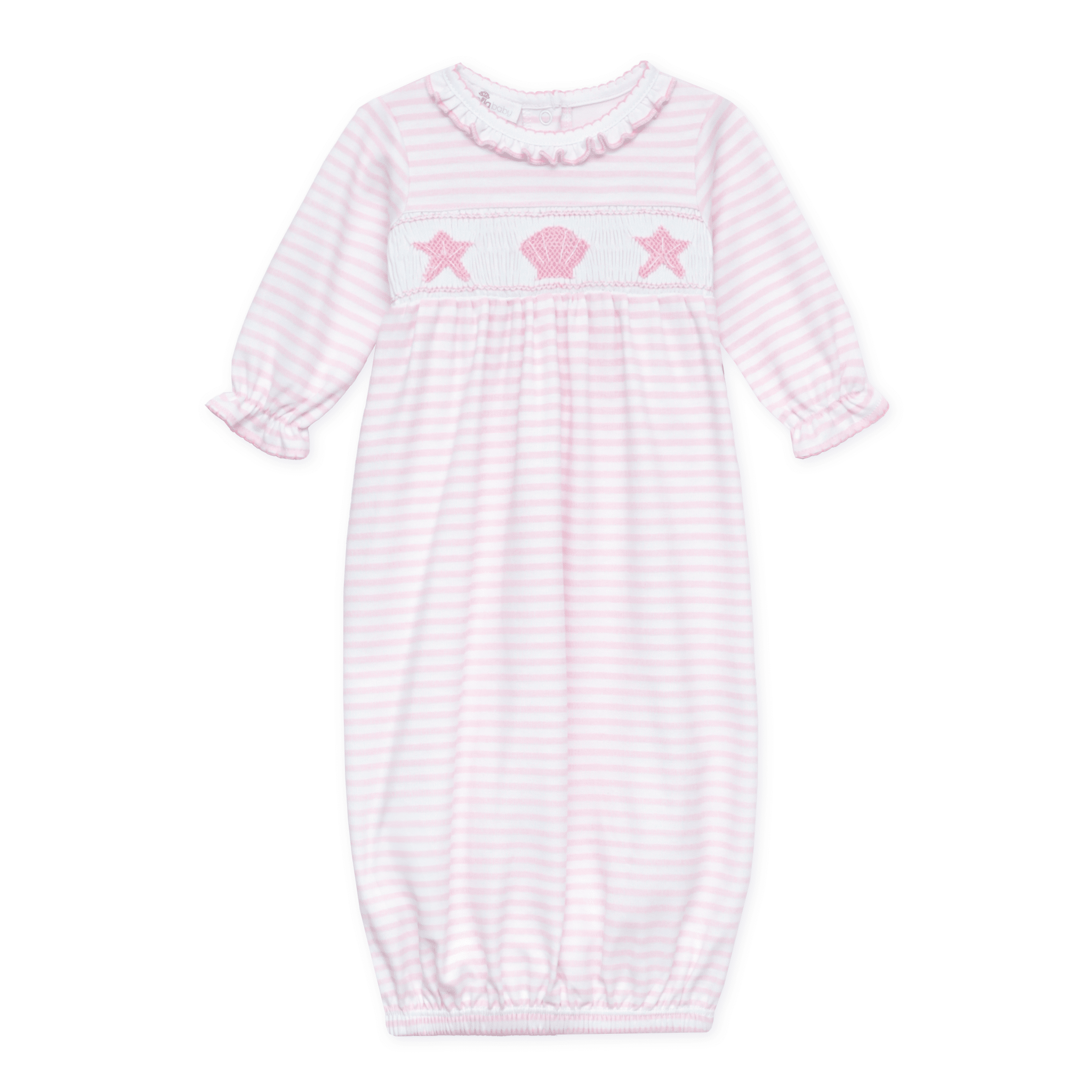 Magnolia Baby_Coastal Treasures Smocked Gown - Pink_1