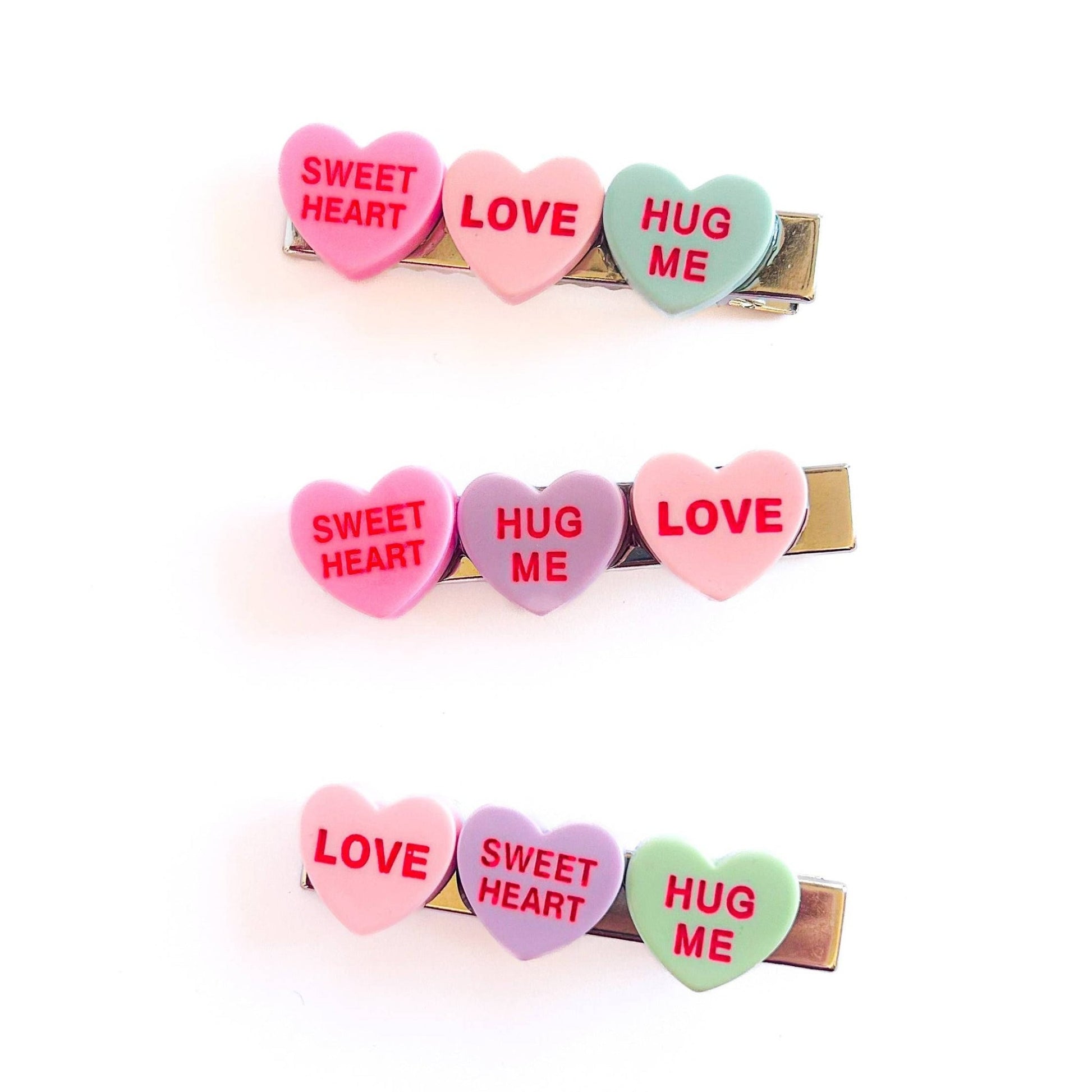 Conversation Heart Hair Clip (1) - Magnolia BabyHair Clip