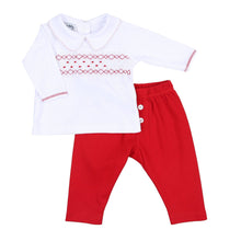  Cora and Cooper Smocked Collared Boy 2pc Pant Set - Magnolia Baby2pc Pant Set