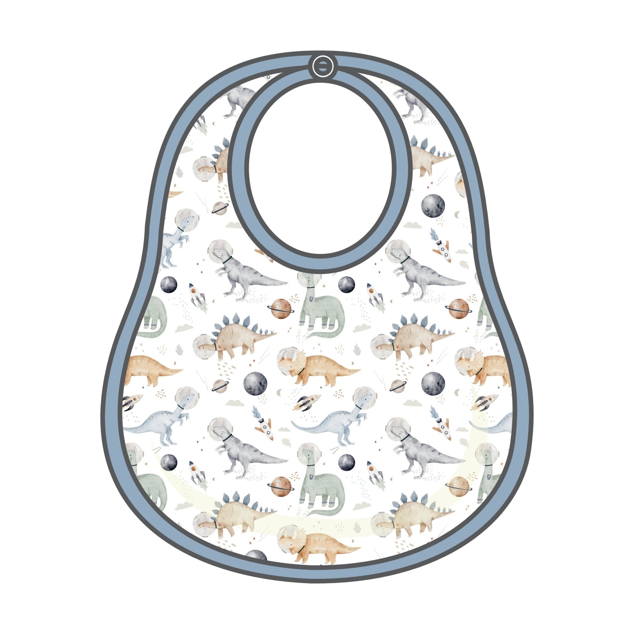 Cosmic Dinos Bib - Cobalt Blue - Magnolia BabyBib