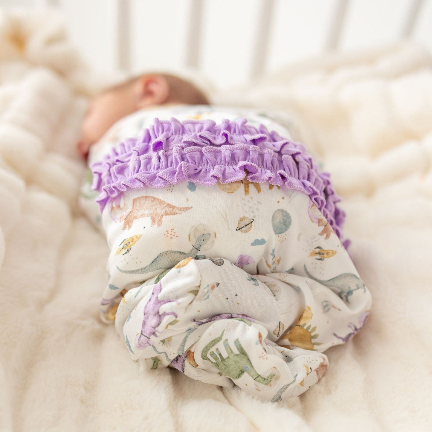 Cosmic Dinos Zip Footie - Wisteria - Magnolia BabyFootie