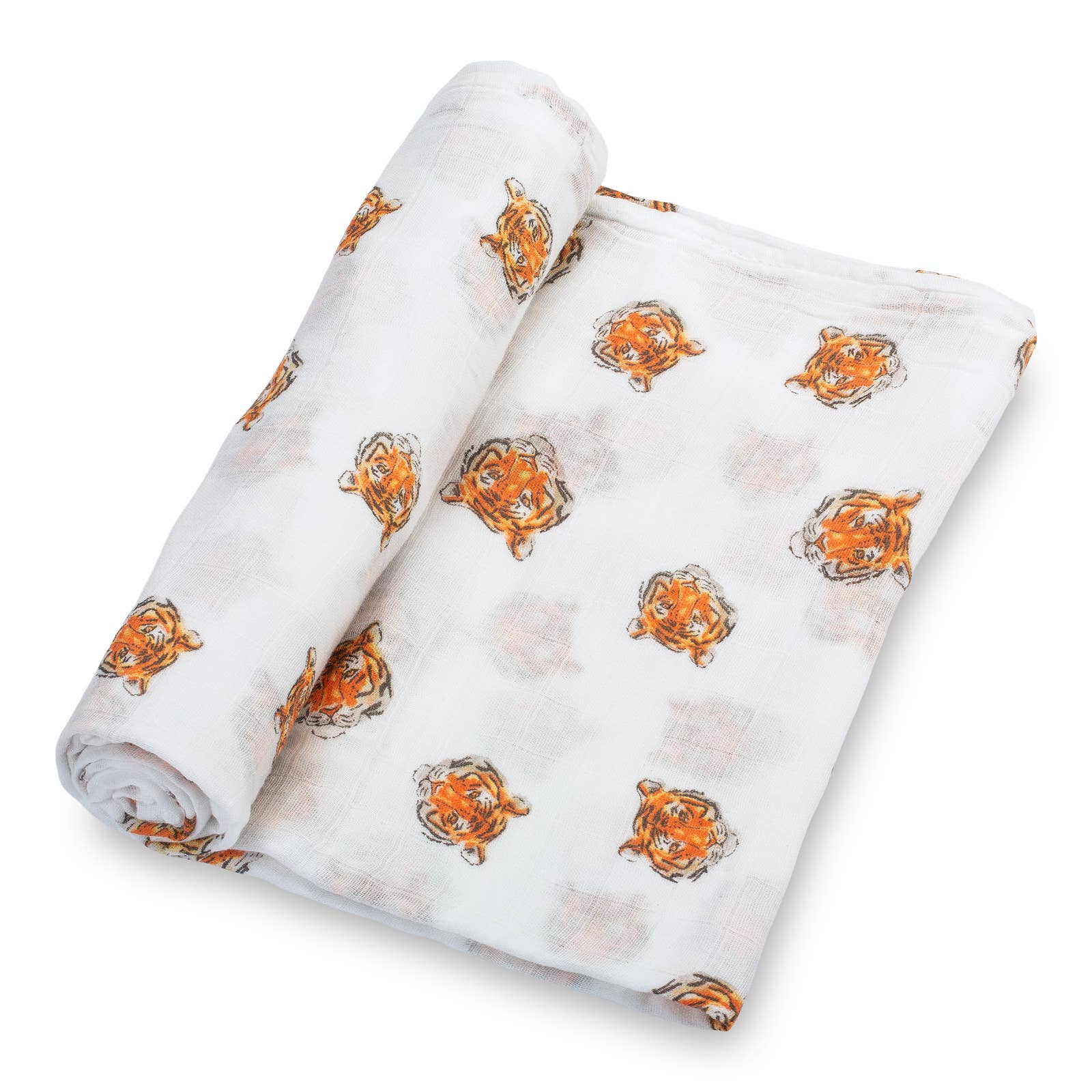 Cotton Muslin Baby Swaddle Blanket - Tigers - Magnolia BabySwaddle Blanket