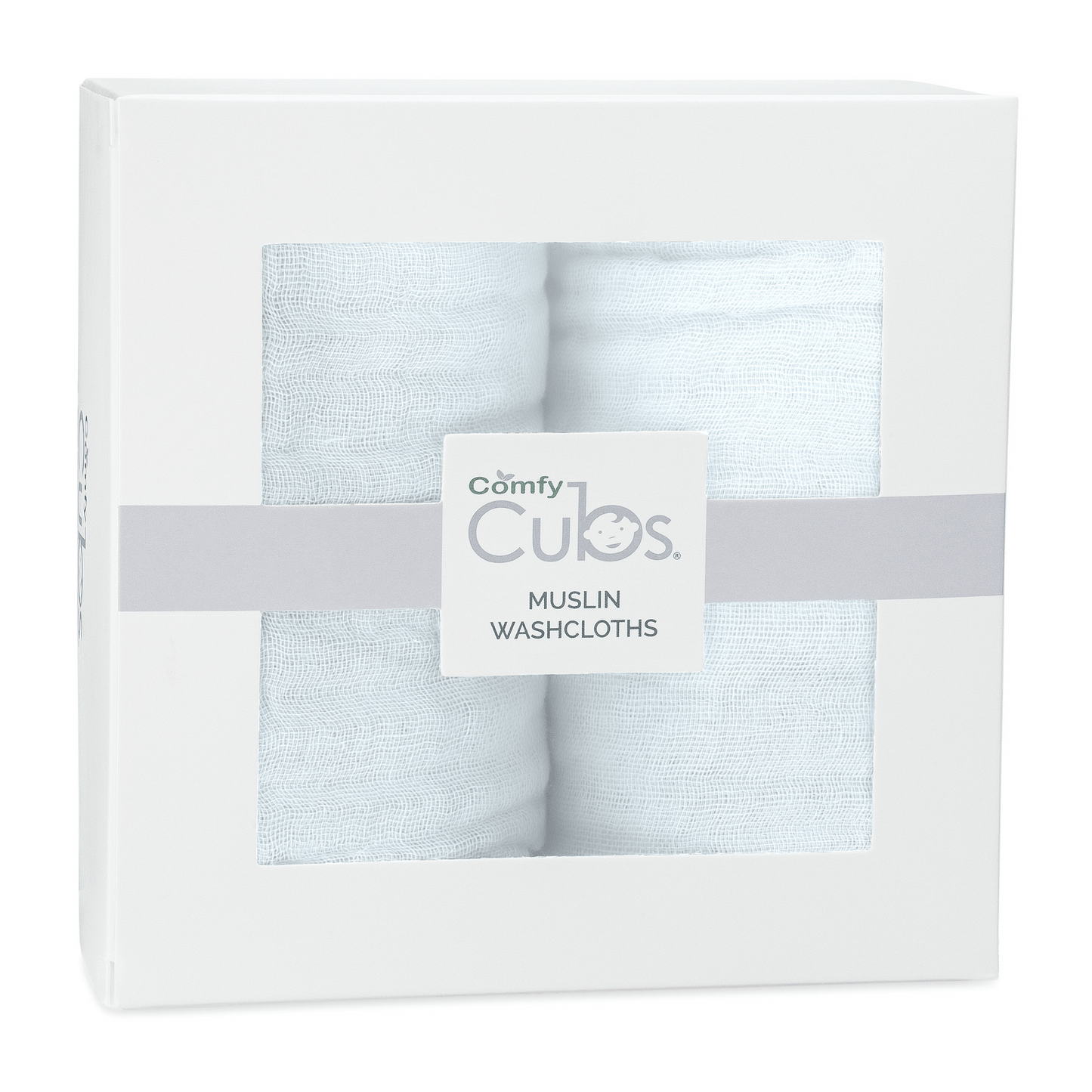 Cotton Muslin Baby Washcloths - White - Pack of 10 - Magnolia BabyBath Accessory