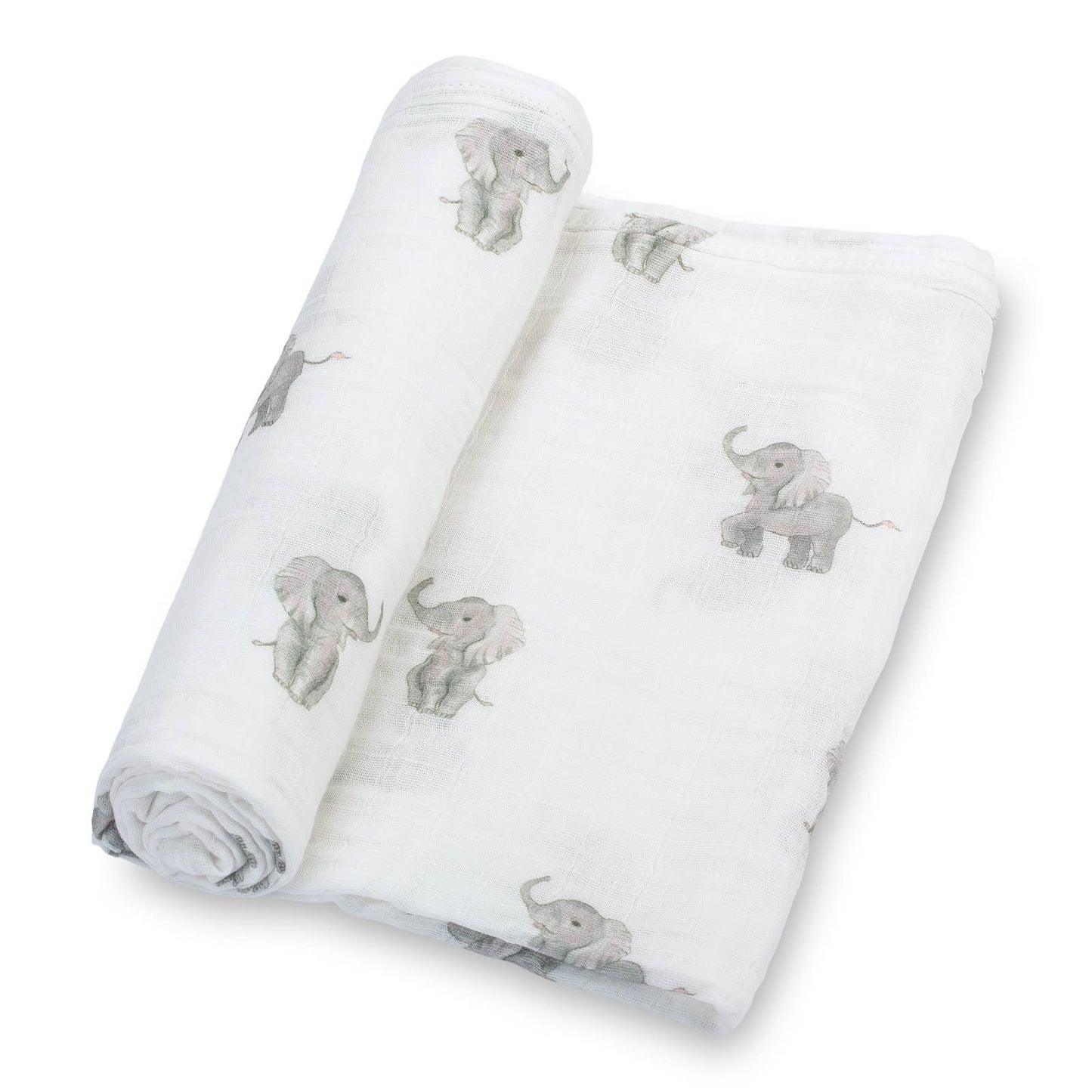 Cotton Muslin Swaddle Blanket - Baby Elephants - Magnolia BabySwaddle Blanket