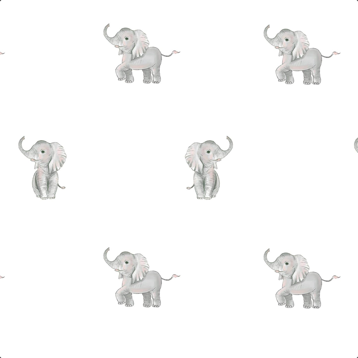 Cotton Muslin Swaddle Blanket - Baby Elephants - Magnolia BabySwaddle Blanket