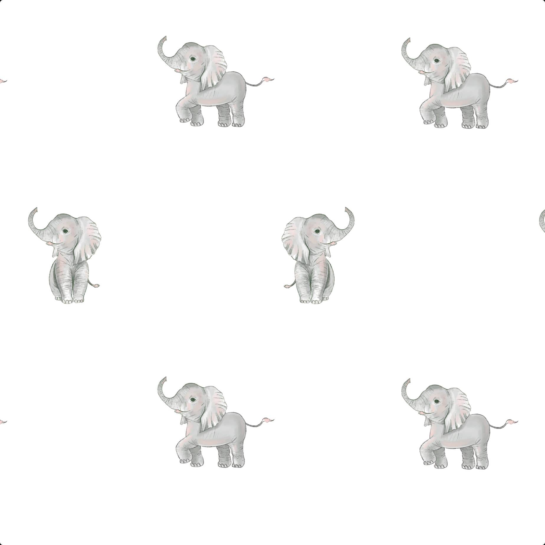 Cotton Muslin Swaddle Blanket - Baby Elephants - Magnolia BabySwaddle Blanket