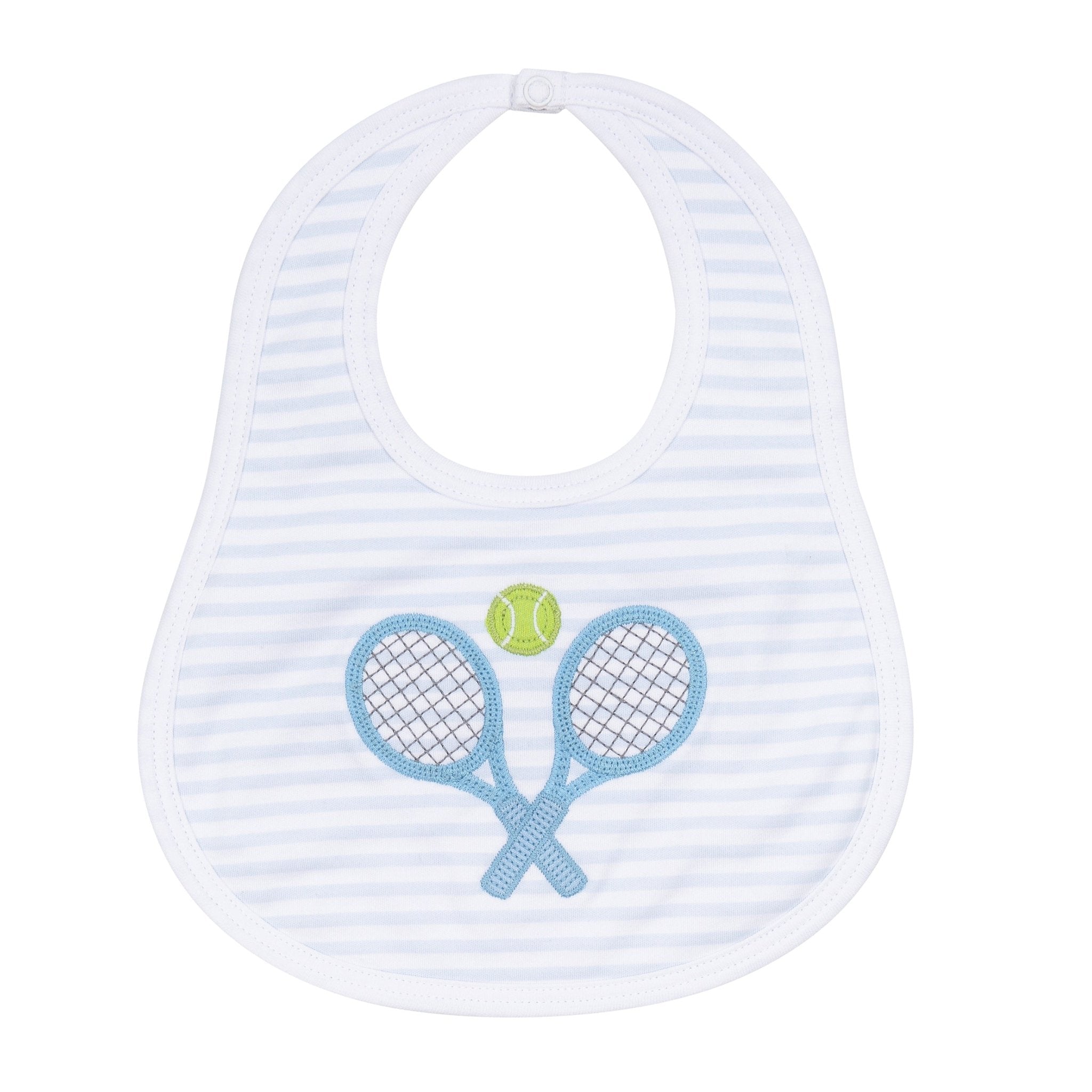 Courtside Cuties Applique Bib - Light Blue - Magnolia BabyBib