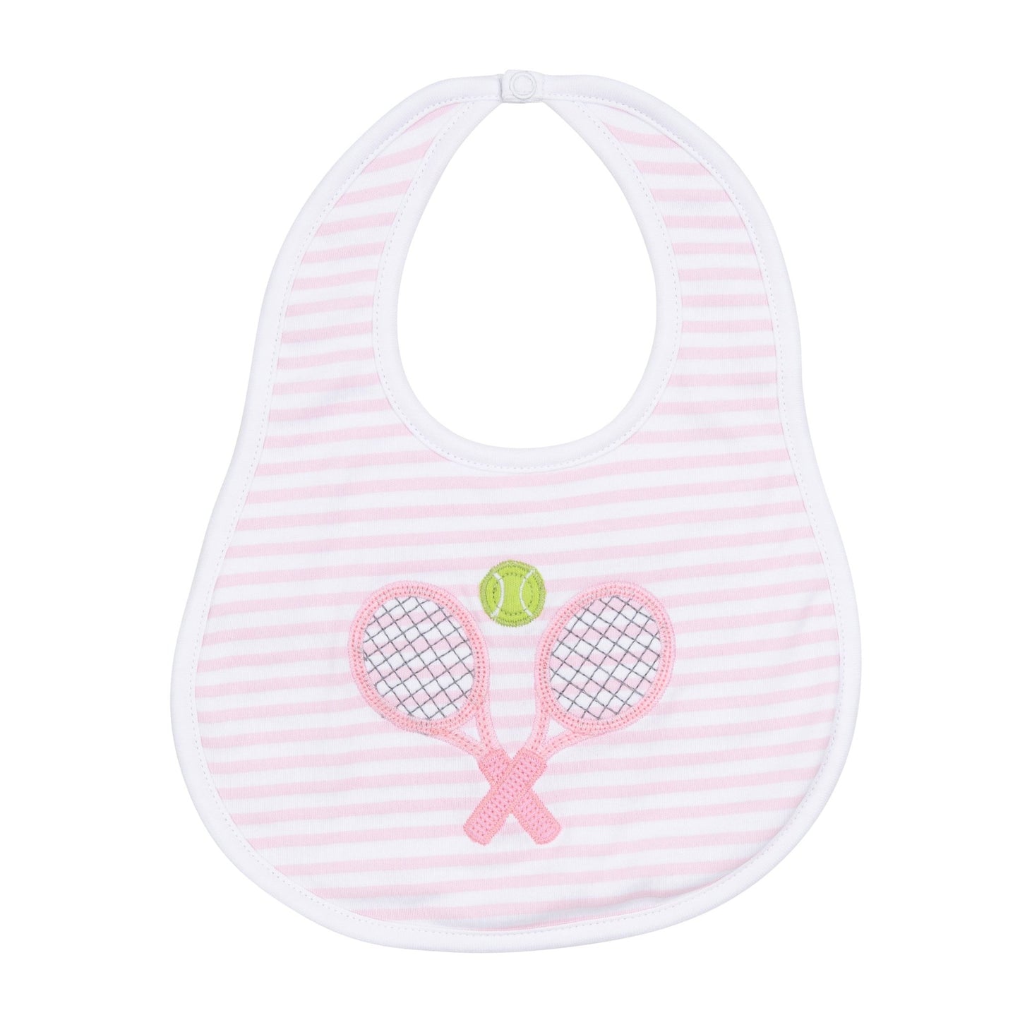 Courtside Cuties Applique Bib - Pink - Magnolia BabyBib
