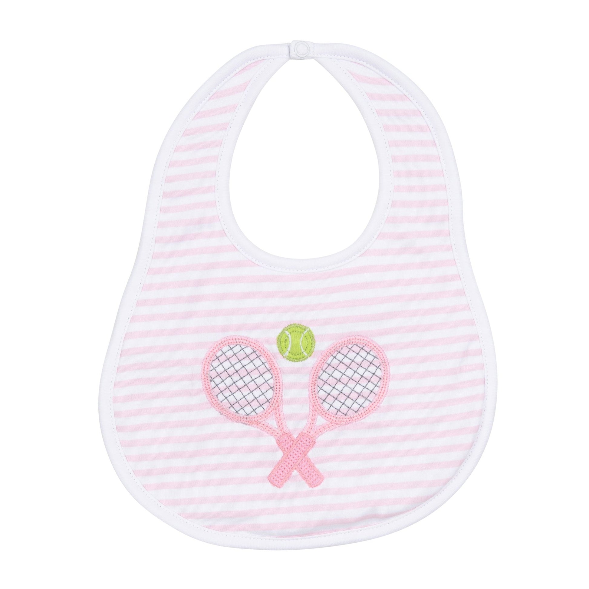 Courtside Cuties Applique Bib - Pink - Magnolia BabyBib