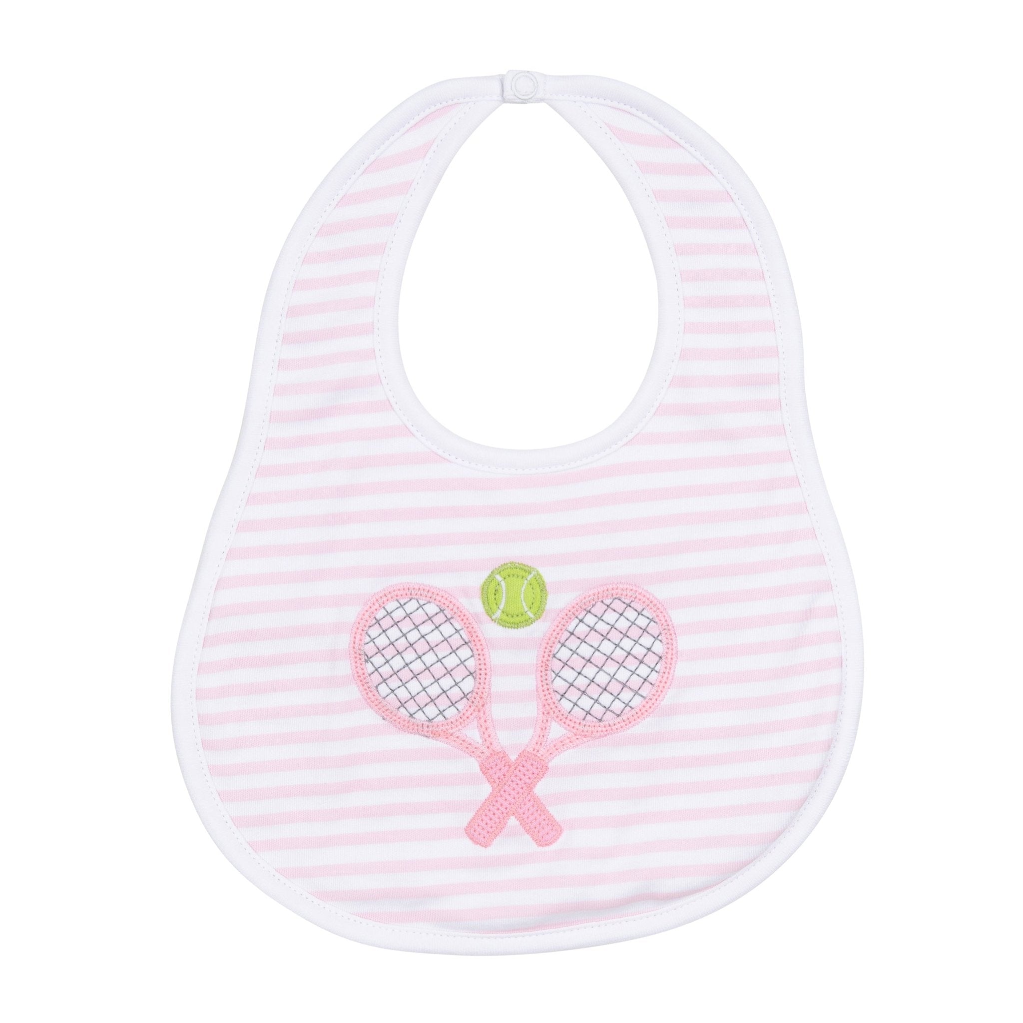 Courtside Cuties Applique Bib - Pink - Magnolia BabyBib