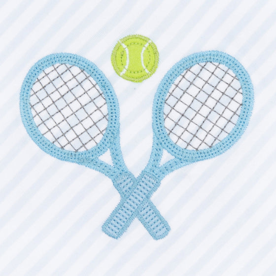 Courtside Cuties Applique Collared Bubble - Light Blue - Magnolia BabyBubble