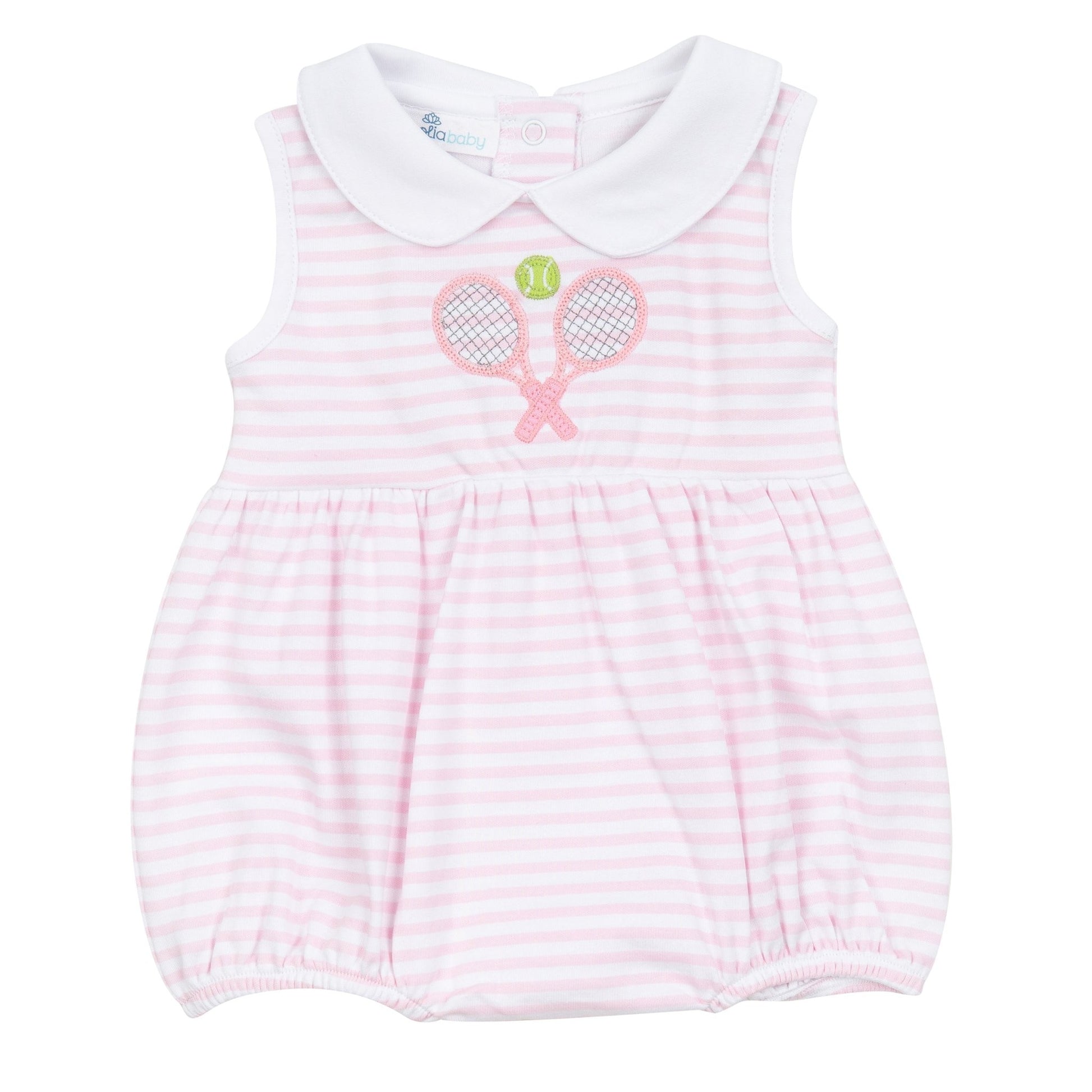 Courtside Cuties Applique Collared Bubble - Pink - Magnolia BabyBubble