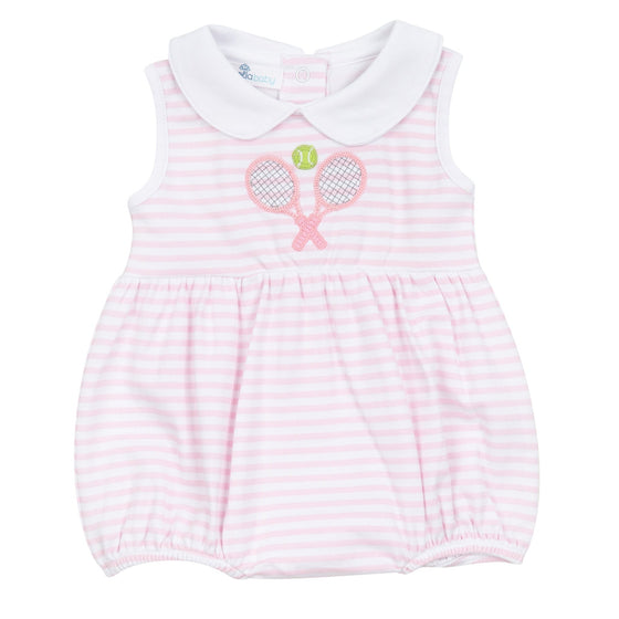 Courtside Cuties Applique Collared Bubble - Pink - Magnolia BabyBubble