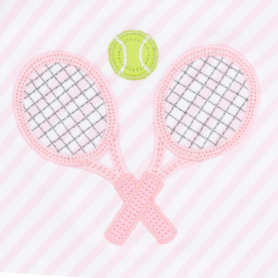 Courtside Cuties Applique Collared Bubble - Pink - Magnolia BabyBubble