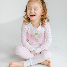  Courtside Cuties Applique Long Pajamas - Pink - Magnolia BabyLong Pajamas