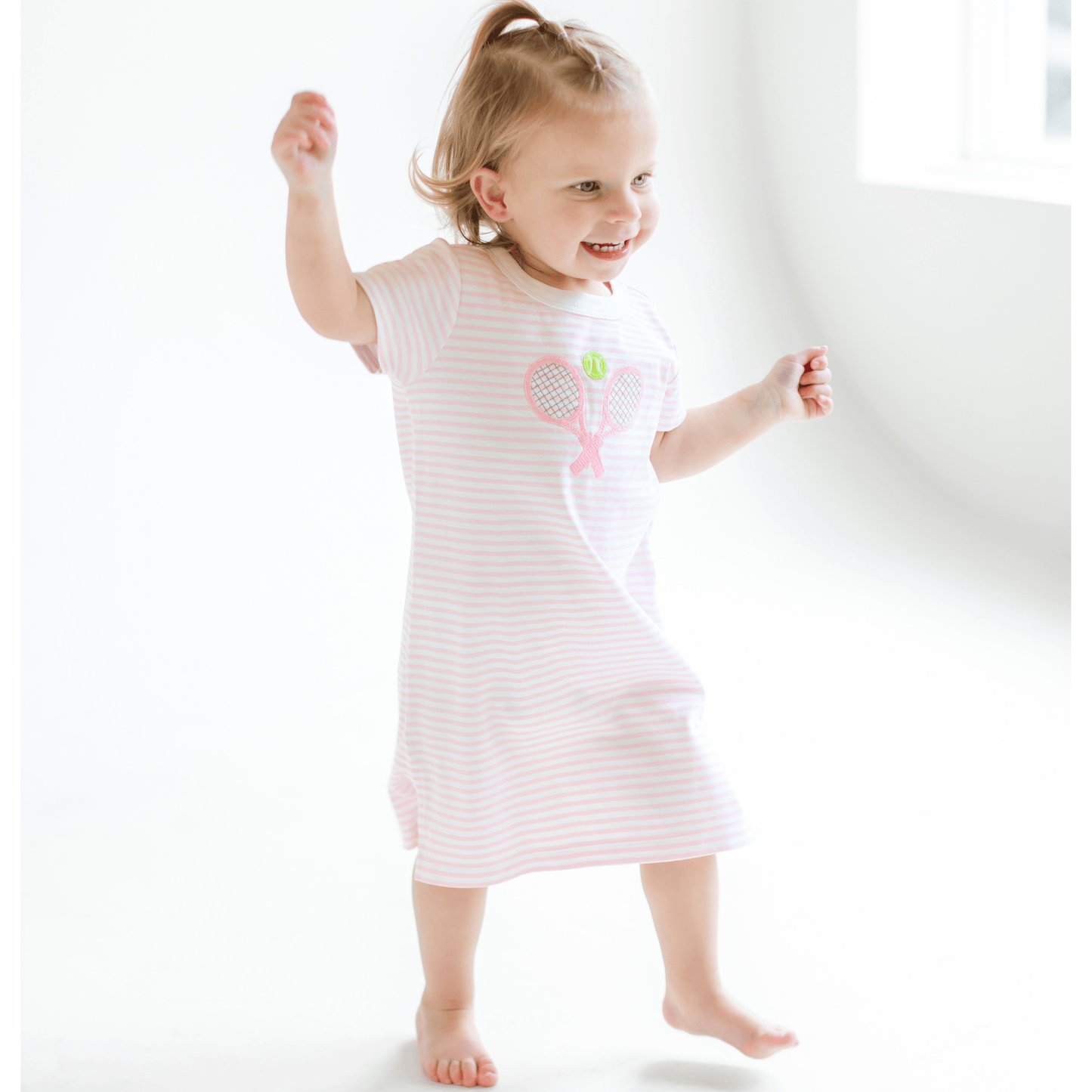 Courtside Cuties Applique Nightdress - Pink - Magnolia BabyNightdress