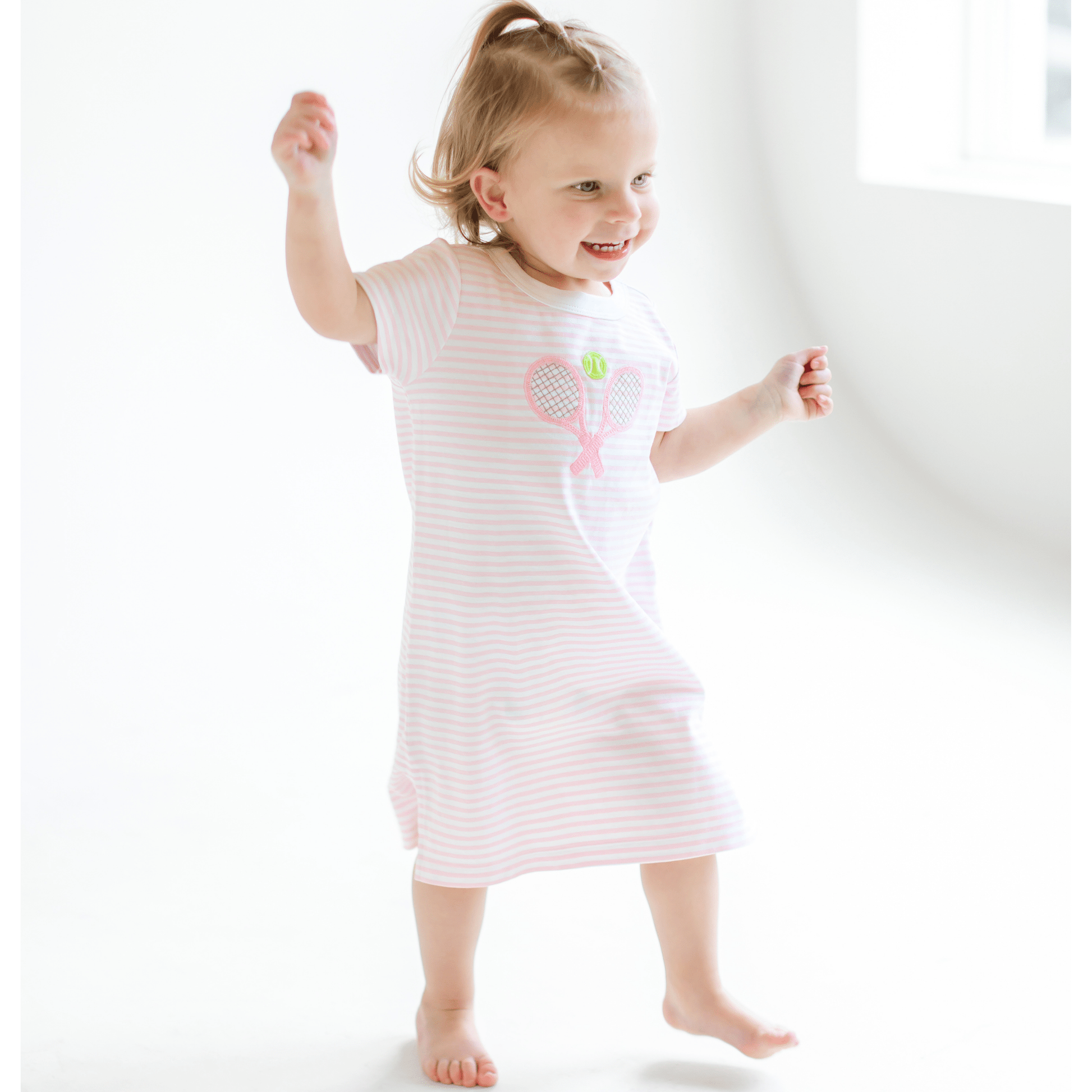 Courtside Cuties Applique Nightdress - Pink - Magnolia BabyNightdress