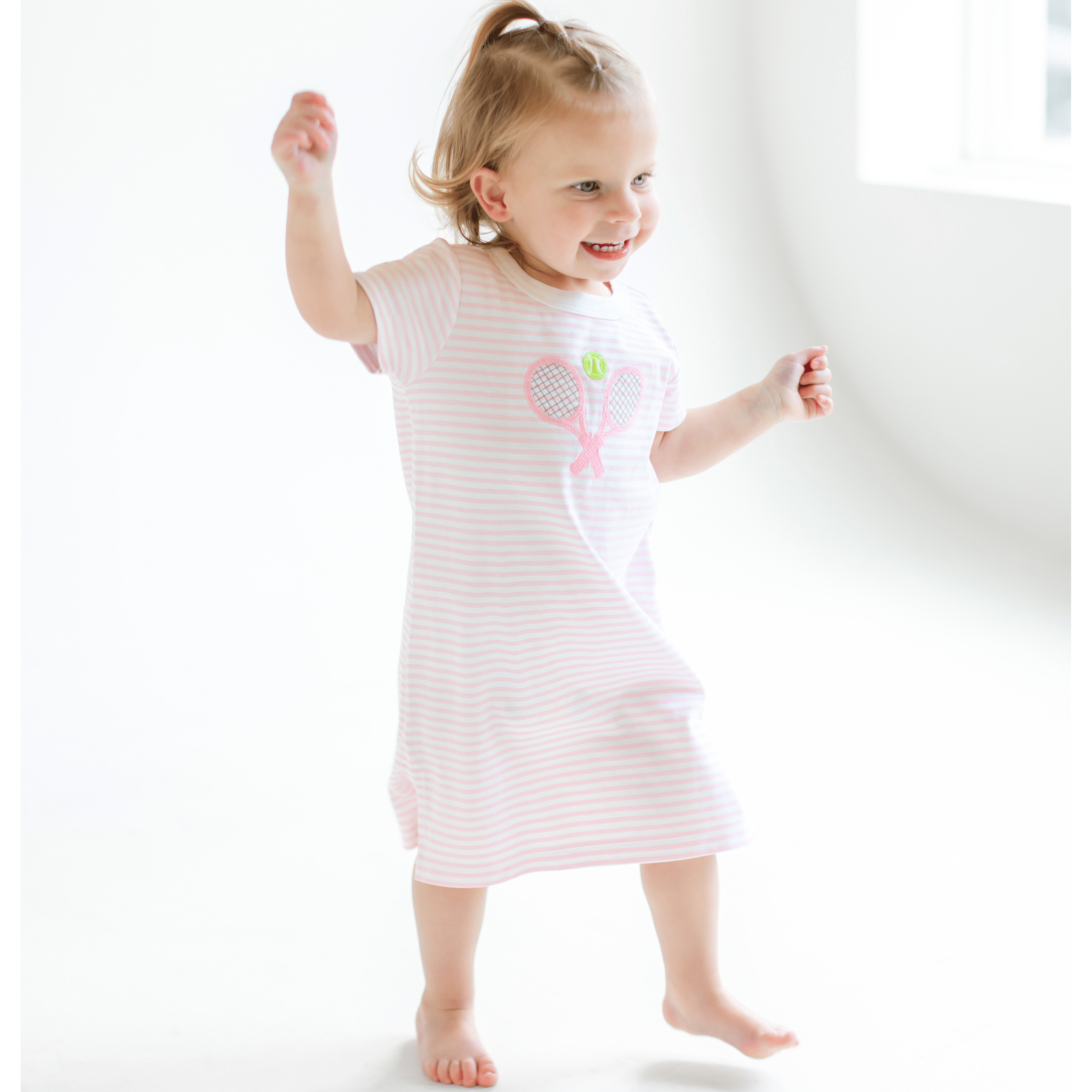 Courtside Cuties Applique Nightdress - Pink - Magnolia BabyNightdress