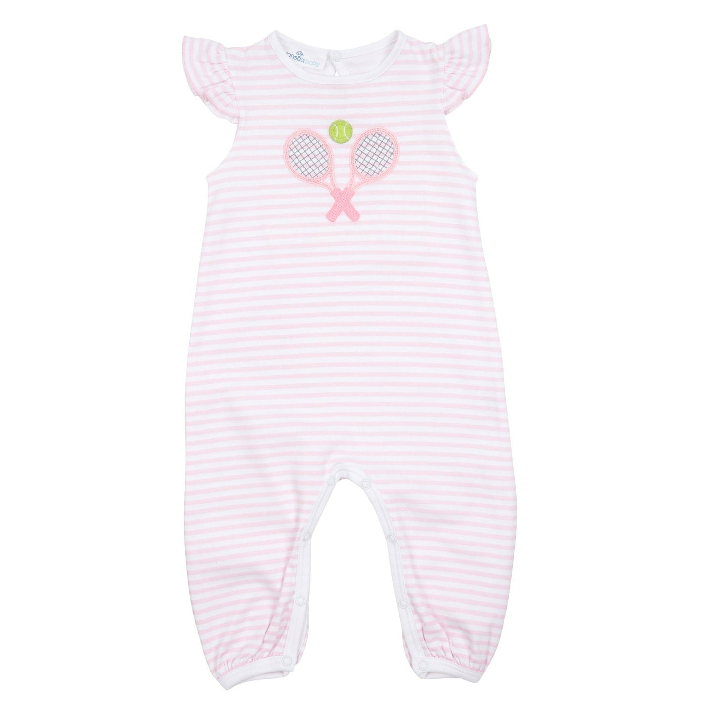 Courtside Cuties Applique Playsuit - Pink - Magnolia BabyPlaysuit