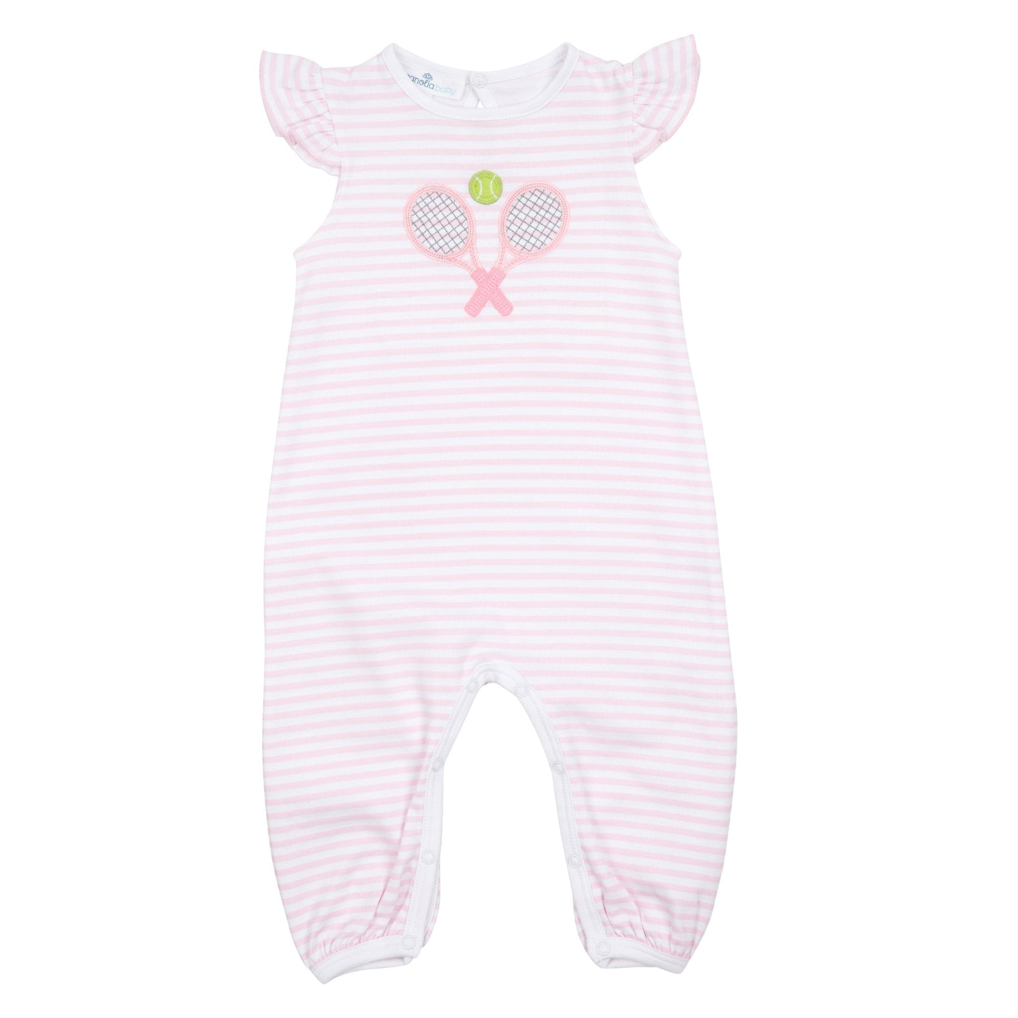 Courtside Cuties Applique Playsuit - Pink - Magnolia BabyPlaysuit