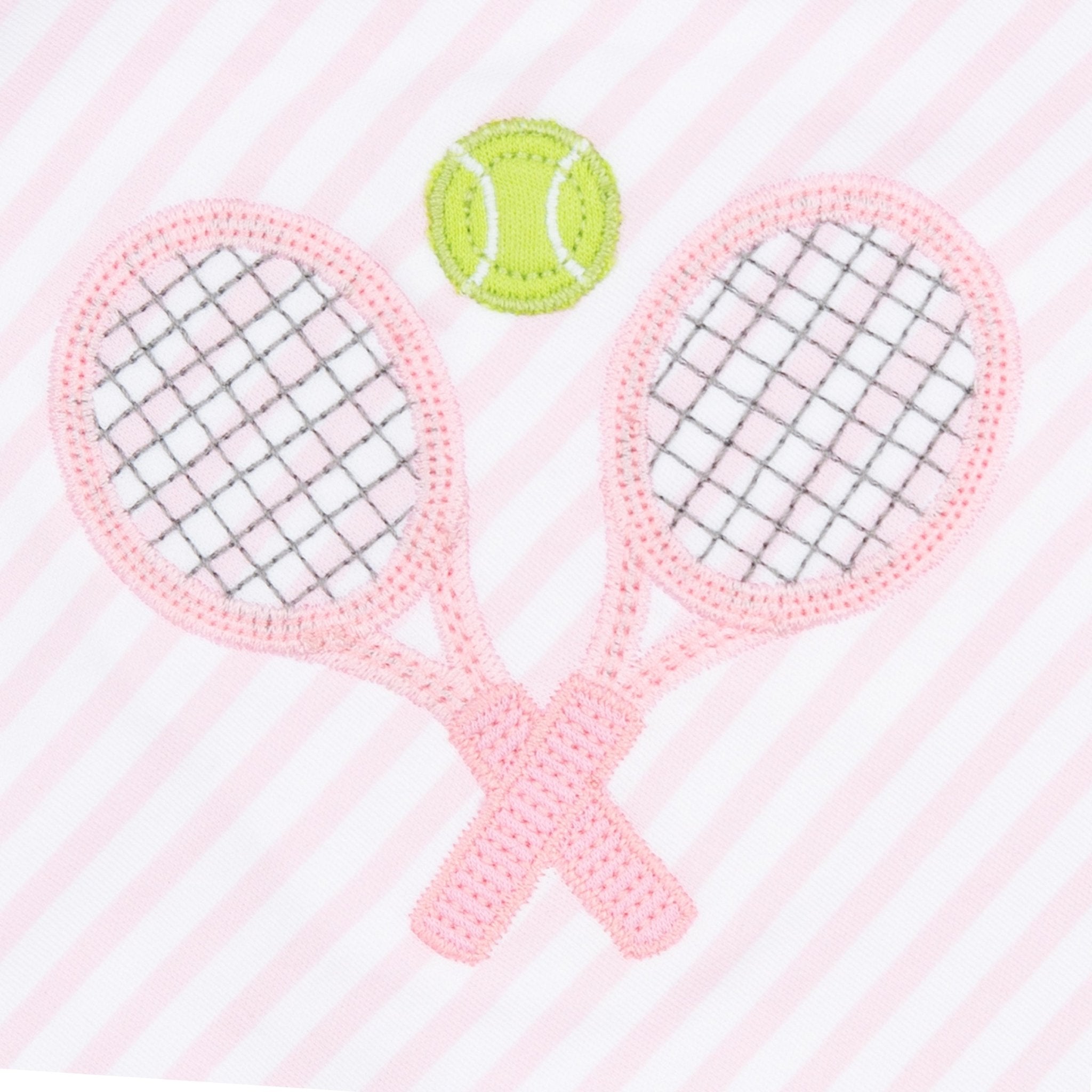 Courtside Cuties Applique Receiving Blanket - Pink - Magnolia BabyReceiving Blanket